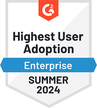 G2 Highest User Adoption Summer 2024 Badge